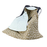 Amo Nenes Winter Car Seat Blanket hooded design keeps baby warm on walks