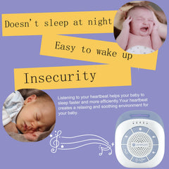 Amplim 19-sound library including heartbeat and lullabies for sleep cues