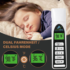 Amplim Baby Thermometer non-contact scan keeps baby comfortable.