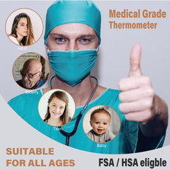 Amplim Forehead Thermometer memory 32 readings helps track trends over time