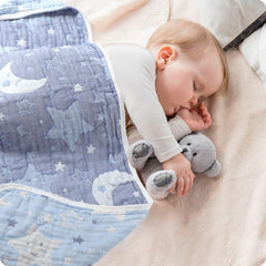 Amrcbb Cotton Muslin Blanket swaddle demonstrates breathable large-size comfort for secure baby swaddles
