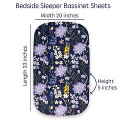 AMROSE bassinet sheet 5-pocket elastic demonstrates secure fit and easy sheet changes