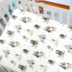 AMROSE soft-warm microfleece crib sheets, gentle on delicate baby skin.
