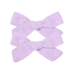 Amybasic 3-2 inch linen hair clip closeup highlights secure alligator grip for active toddler hairstyles