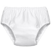 Amylove swim diaper cover white front view showing discreet pool-ready protection