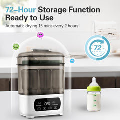 AMZBABYCHEF 4-in-1 LED touch-panel close-up for easy, precise control.
