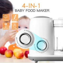 AMZBABYCHEF steaming function highlighting controlled cooking to preserve nutrients for baby meals.