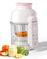 AMZCHEF baby food maker timer display shows easy meal scheduling.