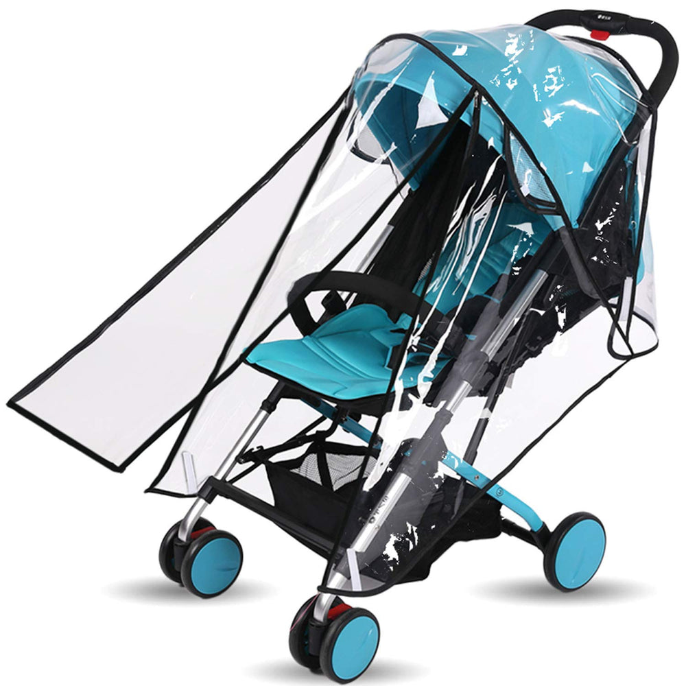 AncBace baby rain cover clear view protects child from rain while staying visible.