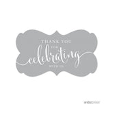 Andaz Press fancy frame label stickers pack closeup shows vivid colors for elegant wedding favors