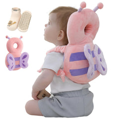 Anfrandce baby head protector backpack front view shows lightweight protection for crawlers.