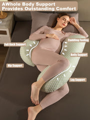 Anfrandce pregnancy pillow detachable cover closeup highlight removable washable cover