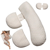 Anfrandce pregnancy pillow full-body side view showing back and hip support