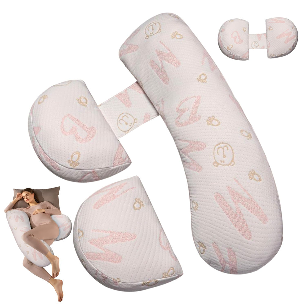 Anfrandce pregnancy pillow full-body support for aligned sleep and comfort.