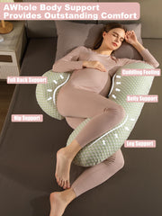 Anfrandce pregnancy pillow wrap-around arms offer customizable cozy support.