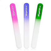 Angel Love 3-pack baby nail file in crystal glass for safe newborn trimming.
