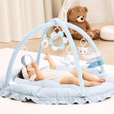 ANGELBLISS 5-in-1 play gym setup showing versatile play options for early exploration and rolling practice.