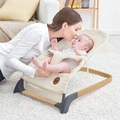 ANGELBLISS baby bouncer full-seat β ergonomic seat supports back and neck.