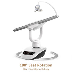 Angelbliss baby swing grey remote control for quick adjustments