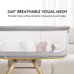 ANGELBLISS allaround-mesh offers ventilation and visibility for baby comfort.