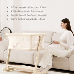 Angelbliss bassinet height adjustments show bed-fit versatility across six positions.