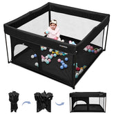 ANGELBLISS foldable playpen assembly shows quick setup for busy parents.