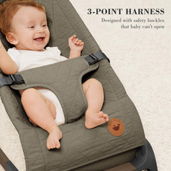 ANGELBLISS baby bouncer natural bouncing motion gently calms fussy babies.