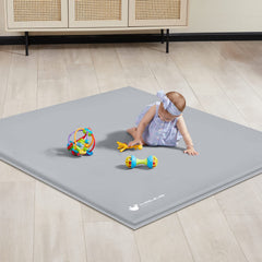 ANGELBLISS baby playpen mat roll-up for quick setup and easy storage.