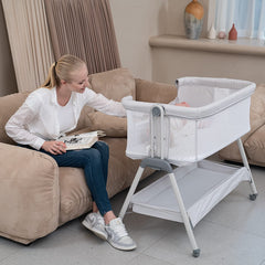 ANGELBLISS bassinet height adjustable β six positions beside your bed
