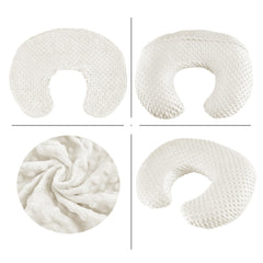 ANHEBEIBEI nursing pillow demonstrates baby feeding position for comfortable latch.