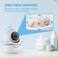 ANMEATE night vision captures dim nursery details without disturbing your child.