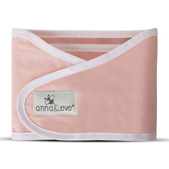 Anna & Eve swaddle strap closeup closure showing secure hook-and-loop fastener