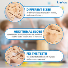 Annhua Tooth Fairy Box slot layout with dedicated spaces for teeth