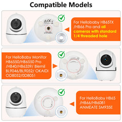 Annkoifu tripod baby monitor mount demonstrates screw-free installation for wall-damage-free mounting.
