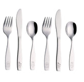 ANNOVA children's flatware 6pc set packaging highlights gift-ready presentation for new parents.