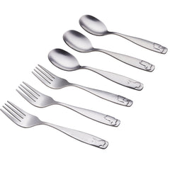 Annova Kids Flatware set, dishwasher-safe for easy cleaning.
