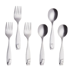 Annova Kids Flatware with comfortable handles for small hands.