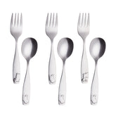 Annova Kids Flatware matte finish fork, easy grip for little hands.