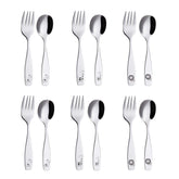 Annova Kids Silverware elephant etched handle shows durable toddler-friendly design for easy meals.