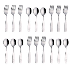 Annova Kids silverware 18-piece set with spoons—kid-sized, safe dining experience.