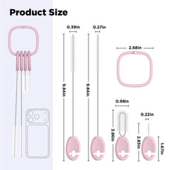 AnOis7ter straw cleaner stand hanging ring stores brushes to dry