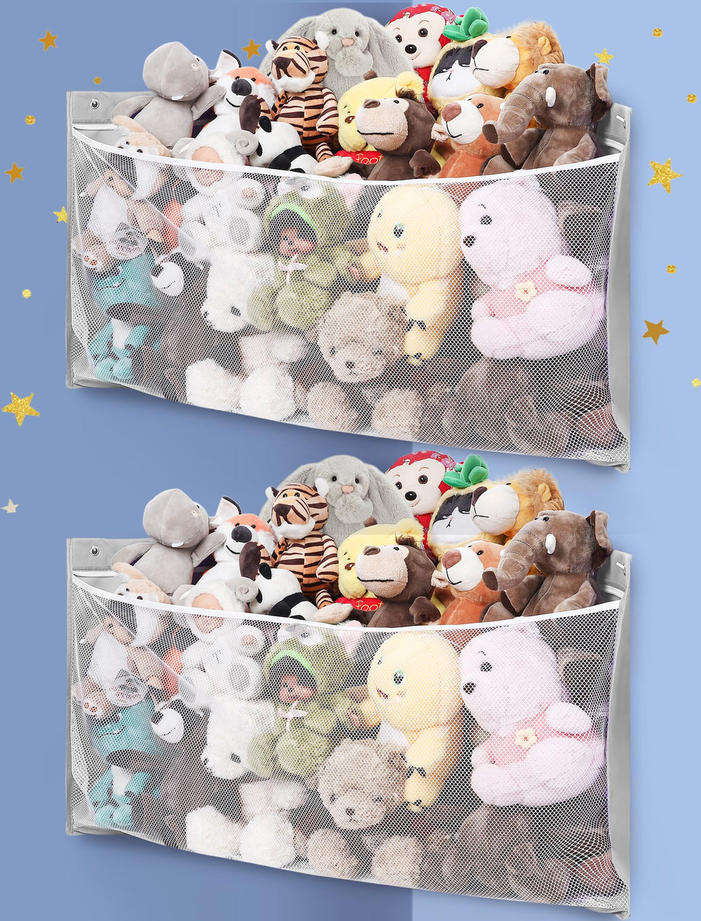 ANROYE corner stuffed animal storage on wall keeps plushies accessible