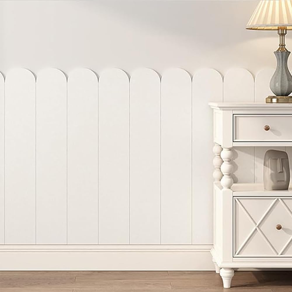 Antenat 6-piece wall mats headboard white - soft wall protection for nursery