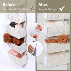 ANTIS'S HOME hanging closet basket behind the door in a bathroom layout.