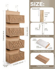 ANTIS'S HOME boho macrame pockets four large sections organize cosmetics and baby items.