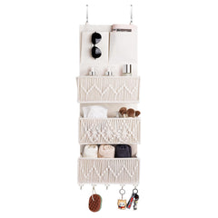 ANTIS'S HOME over-the-door organizer beige pockets keeping daily essentials organized