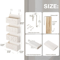 ANTIS'S HOME door organizer installed on door, fits up to 1.6 inch thickness.