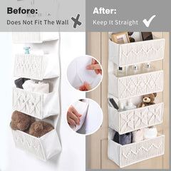 ANTIS'S HOME four-pocket organizer keeps shape with PE boards, sturdy.