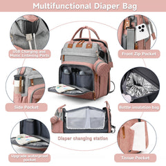 ANWTOTU diaper bag changing station ready for on-the-go diaper changes.