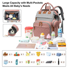 ANWTOTOTU diaper bag insulated bottle pockets keep milk at the right temperature.